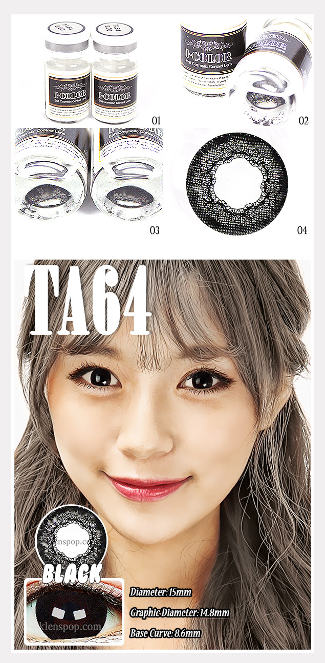 Description image of Ta64 Black Color Contact Lens